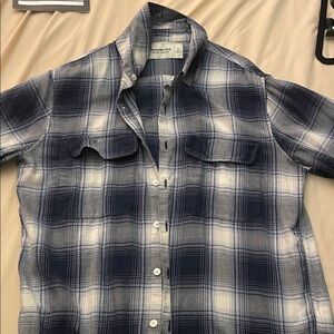 Abercrombie & Fitch Blue and White Plaid Shirt